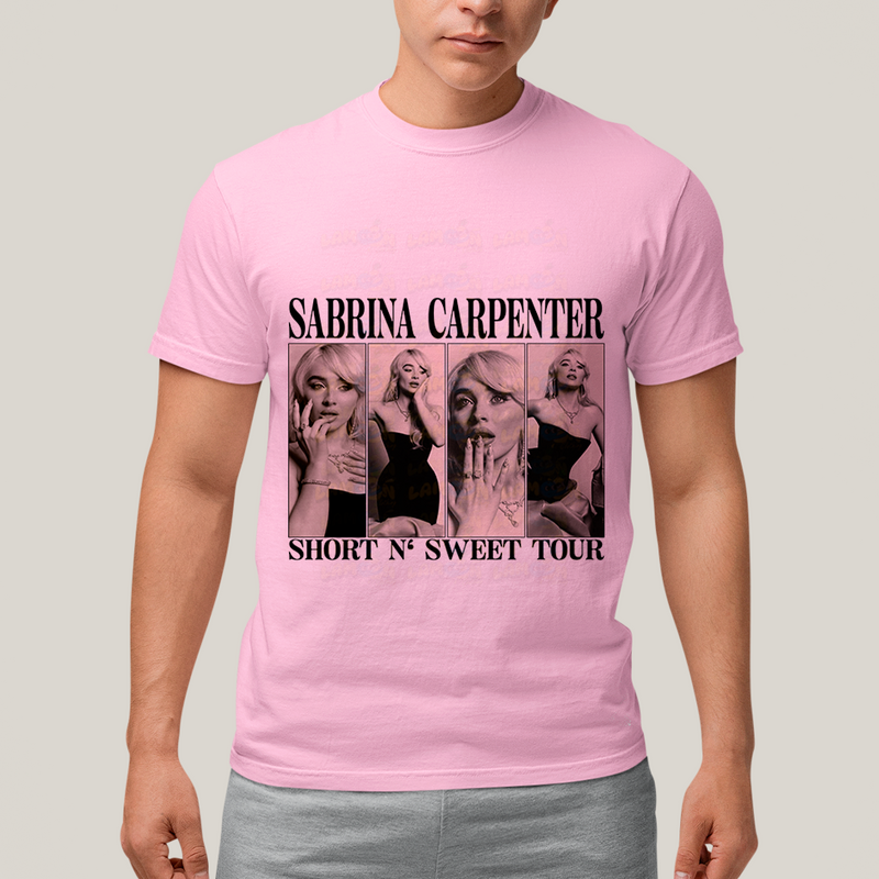 Camiseta Algodão Unissex T shirt Sabrina Carpenter Short Sweet Tour