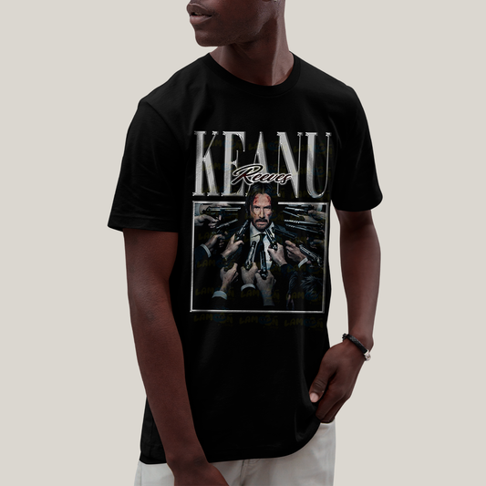 Camiseta Algodão Unissex T shirt - Keanu Reeves John Wick ator