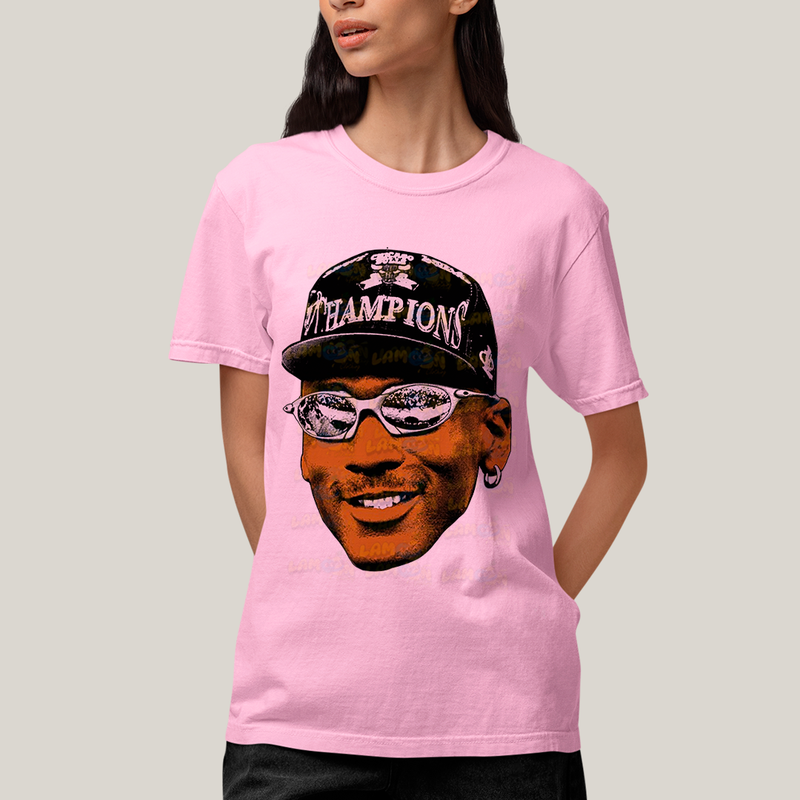 Camiseta Algodão Unissex T shirt GraphicTee Michael Jordan Jogador de Basquete