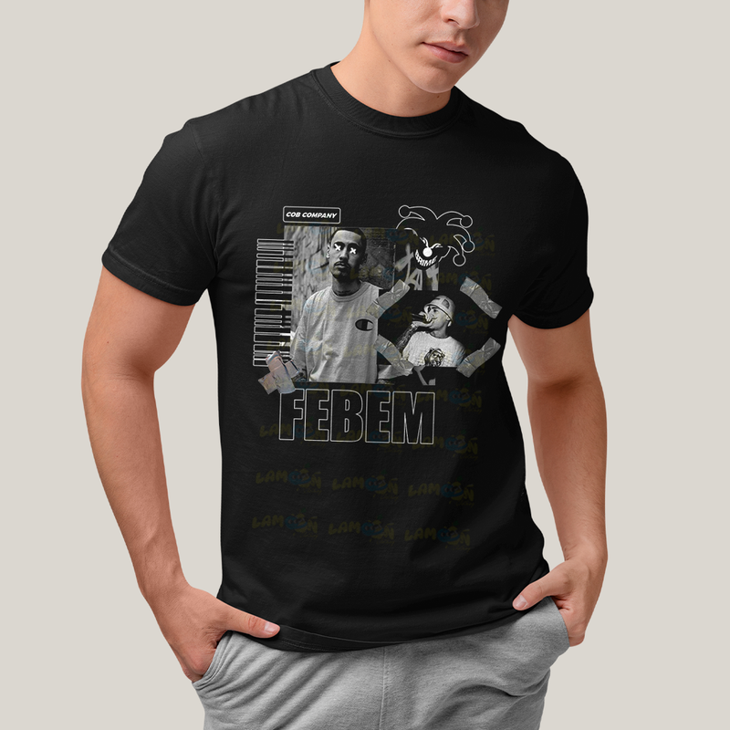 Camiseta Algodão Unissex T shirt - Rapper Febem rap hip hop
