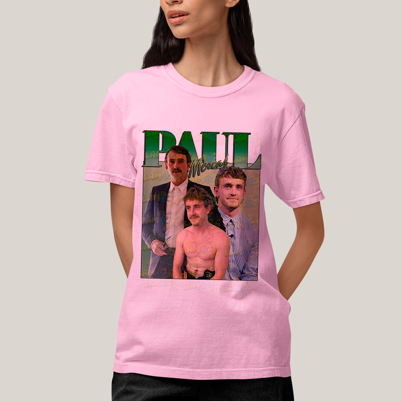 Camiseta Algodão Unissex T shirt - Paul Mescal Ator verde
