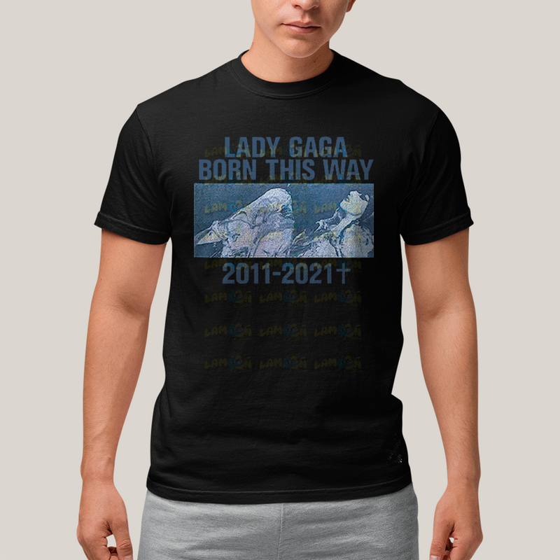 Camiseta Algodão Unissex Tshirt Lady Gaga Born This Way 2011 - 2021