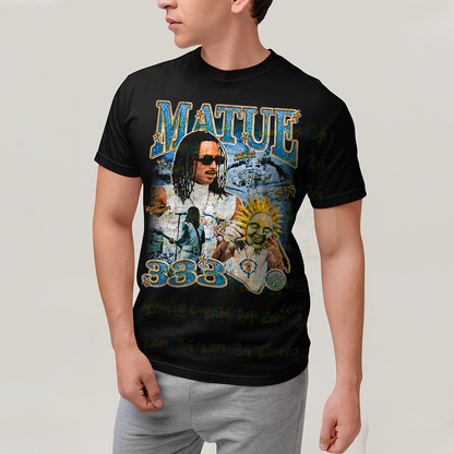 Camiseta Algodão Unissex T shirt -Matue 333 3 cantor rap hip hop