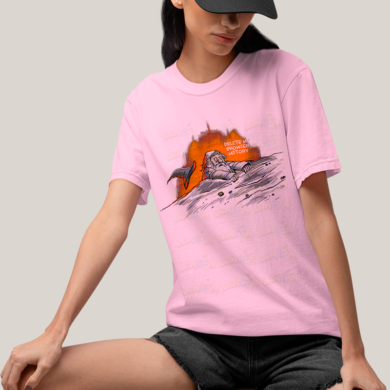Camiseta Algodão Unissex T shirt - Gandalf Meme Deleta o histórico do meu navegador O Senhor dos Anéis
