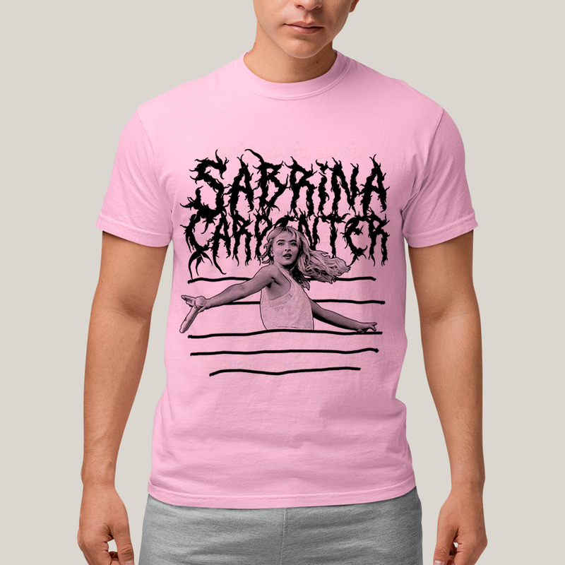 Camiseta Algodão Unissex T shirt Sabrina Carpenter Death Metal