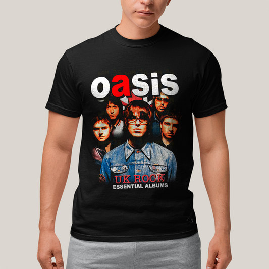Camiseta Algodão Unissex T shirt - Oasis Essential Albums Uk Rock
