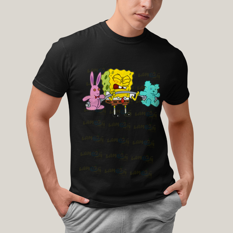 Camiseta Algodão Unissex T shirt Academia Bob Esponja