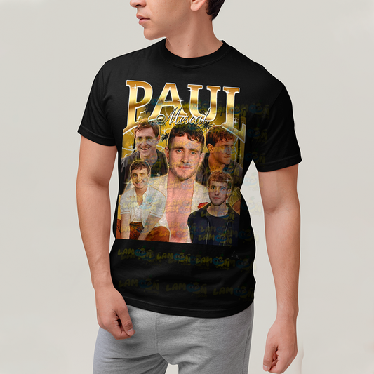 Camiseta Algodão Unissex T shirt - Paul Mescal Dourado