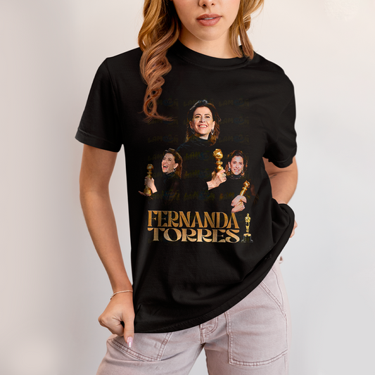 Camiseta Algodão Unissex T shirt- Fernanda Torres atriz brasileira