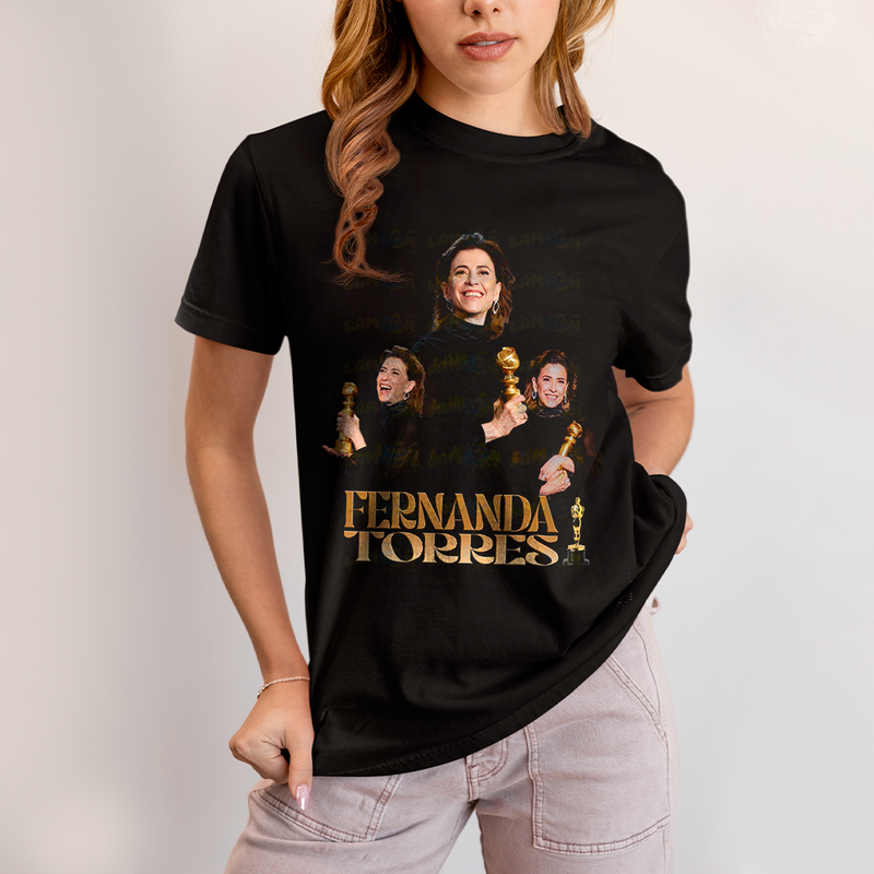 Camiseta Algodão Unissex T shirt- Fernanda Torres atriz brasileira
