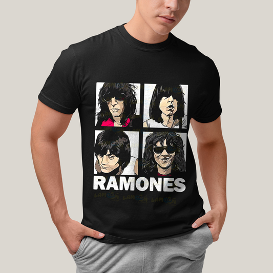 Camiseta Algodão Unissex T shirt - Os Ramones