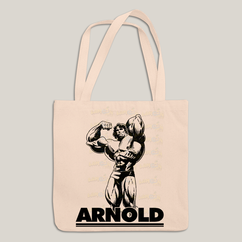 Sacola Ecobag Bolsa 38X40 Algodão- Arnold Schwarzenegger academia musculo