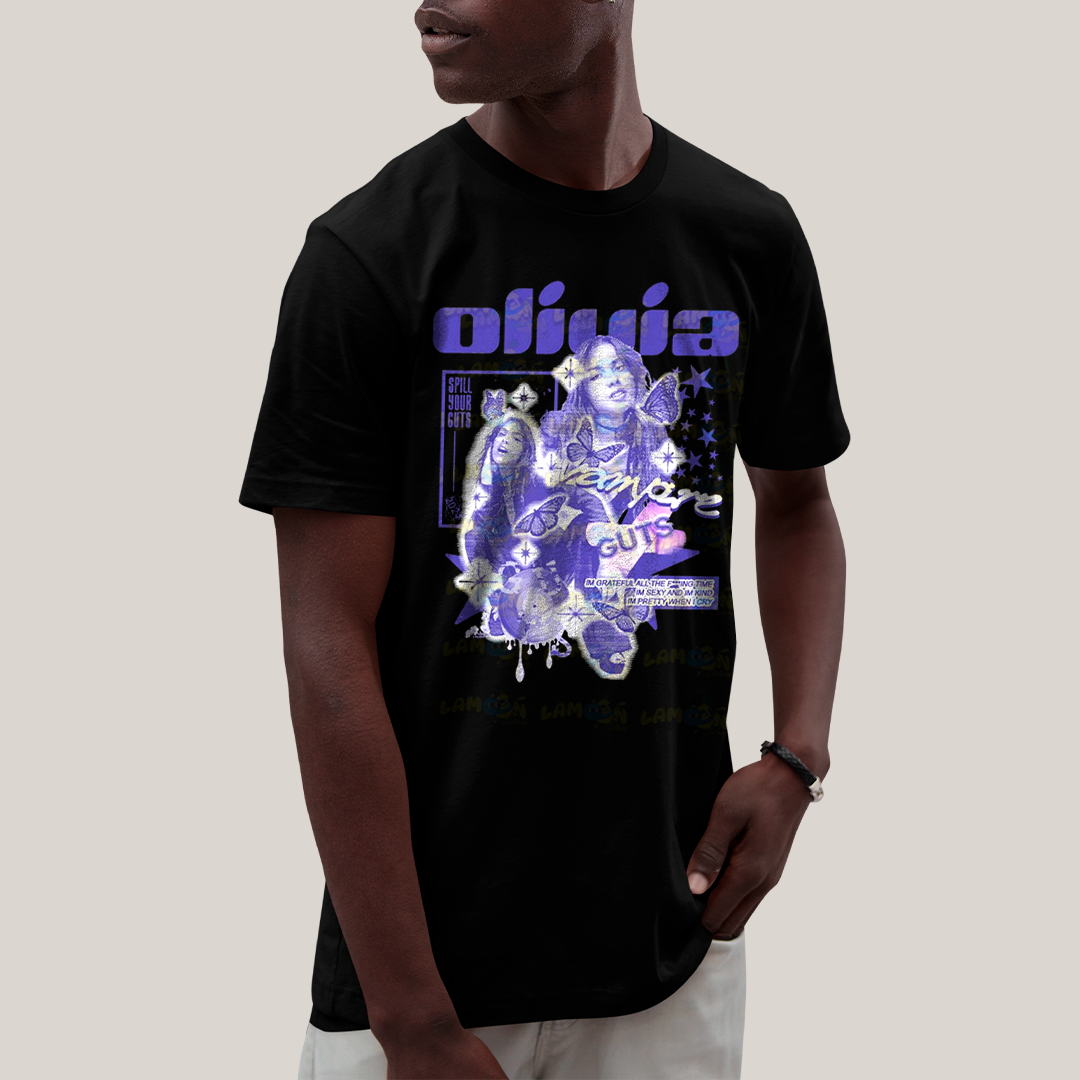 Camiseta Algodão Unissex T shirt Olivia Rodrigo Vampire