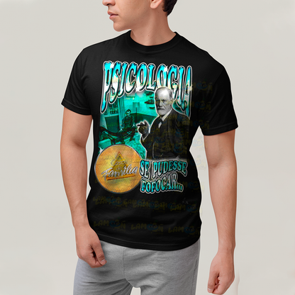 Camiseta Algodão Unissex T shirt - Psicologia Freud Casos de Família Meme