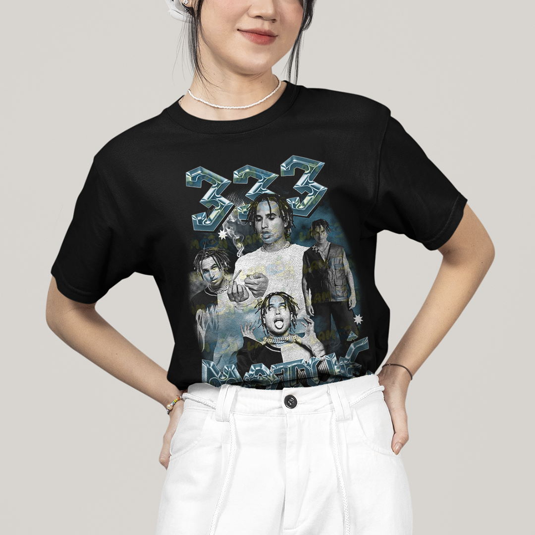 Camiseta Algodão Unissex T shirt - Matue 333 azul smoke