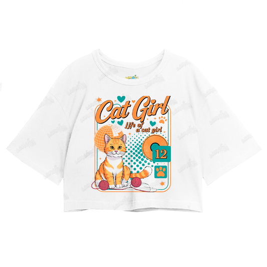 Cropped Oversized Algodão Taylor Swift Cat Girl 12