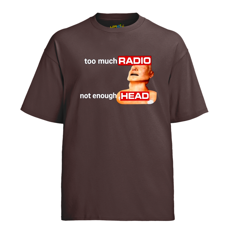 Camiseta Algodão Too Much Radio Not Enough Head