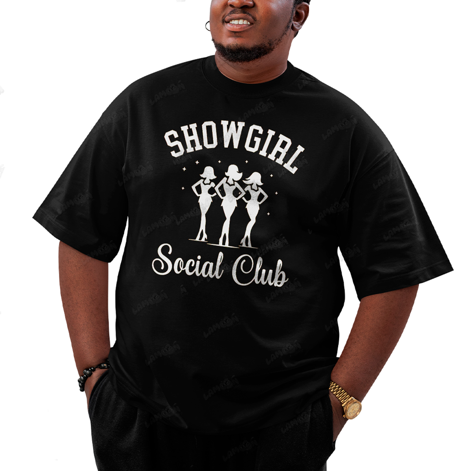 Camiseta Plus Size Algodão Taylor Swift Showgirl Social Club 1
