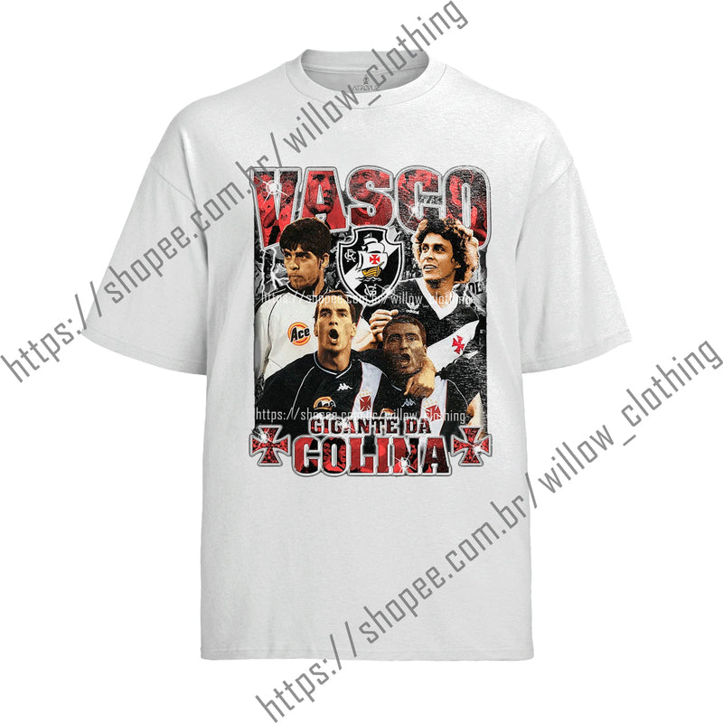 Camiseta Algodão Unissex T Shirt time de Futebol Gigante da colina Romario Edmundo Gama