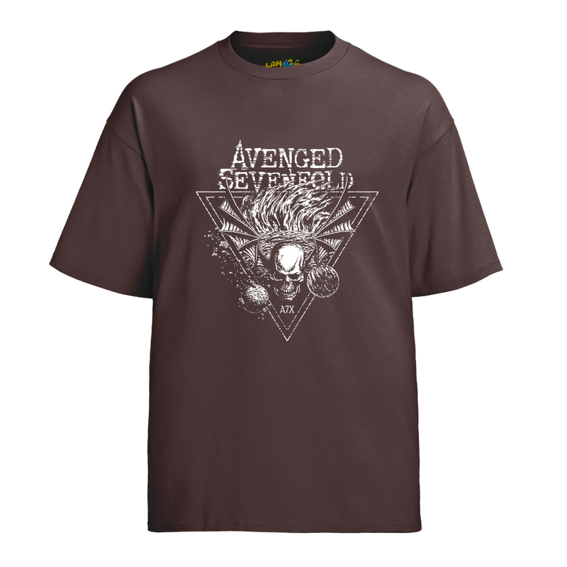 Camiseta Algodão Avenged Seven Fold Caveira Planetas