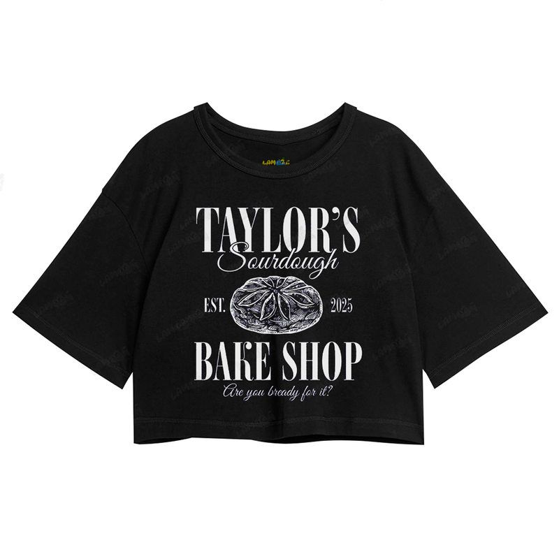 Cropped Oversized Algodão Taylor Swift Bake Shop
