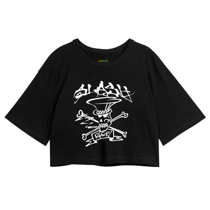 Cropped Oversized Roses Banda Slash