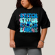 Camiseta Plus Size Algodão Unissex T shirt Lilo & Stitch Orelha Caida
