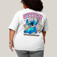Camiseta Plus Size Algodão Unissex T shirt Lilo & Stitch Piscando FC