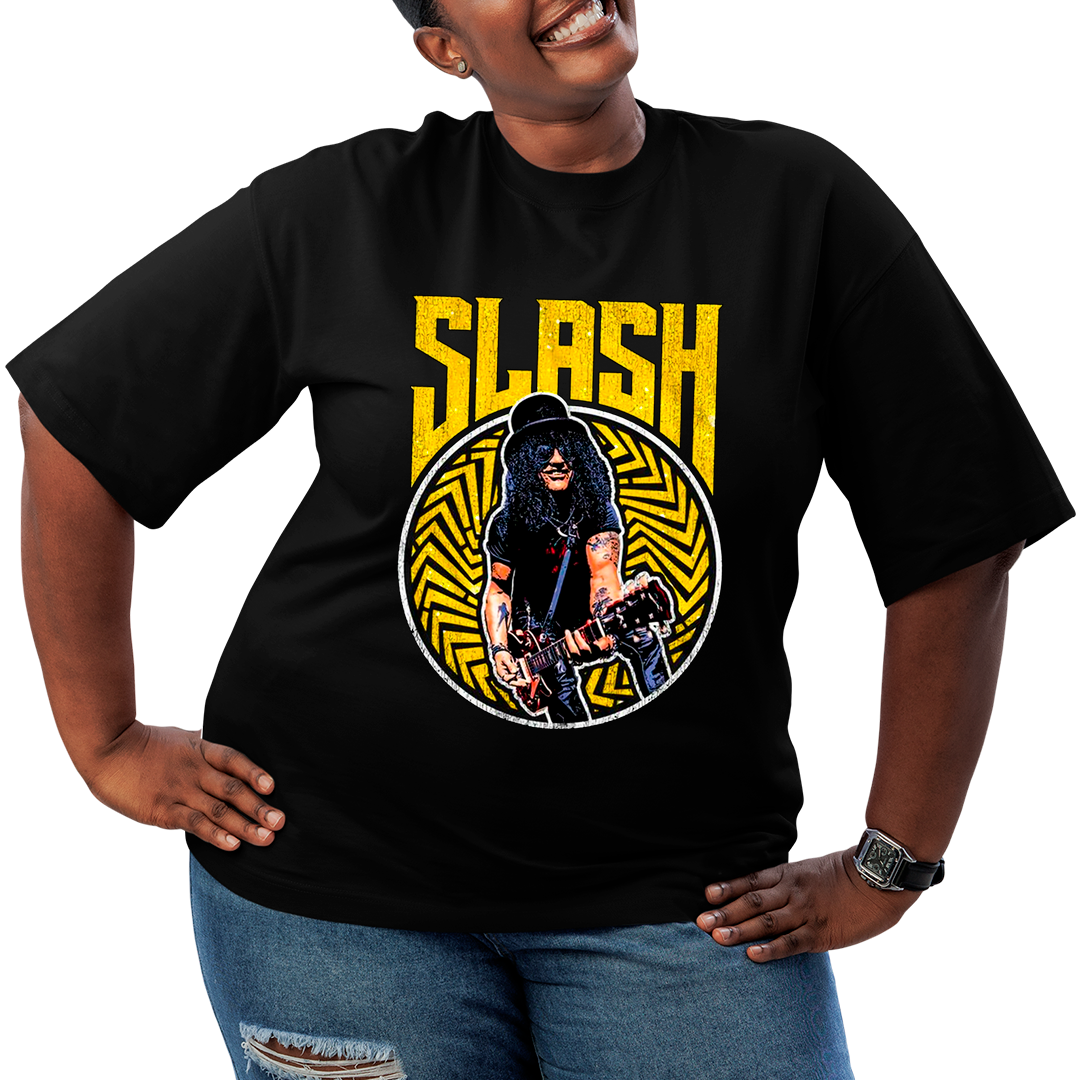Camiseta Plus Size Roses Banda Slash Vintage