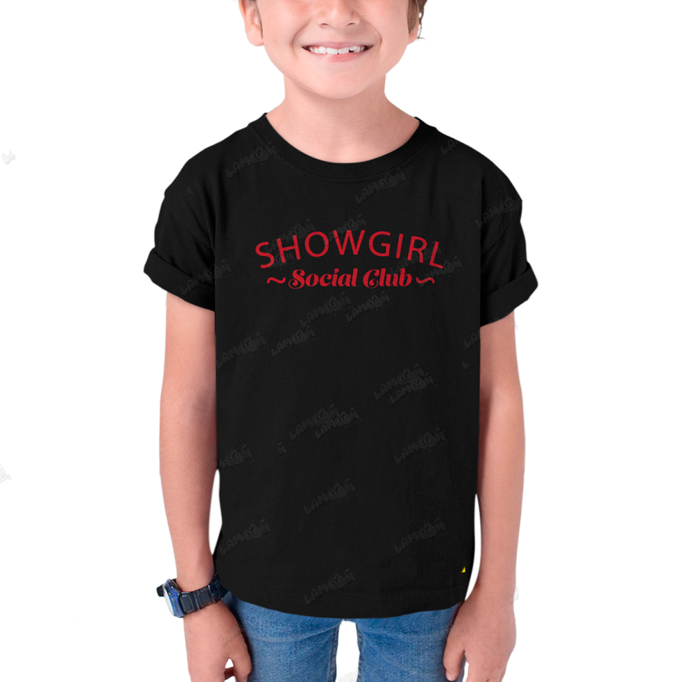 Camiseta Infantil Algodão Taylor Swift Showgirl Social Club