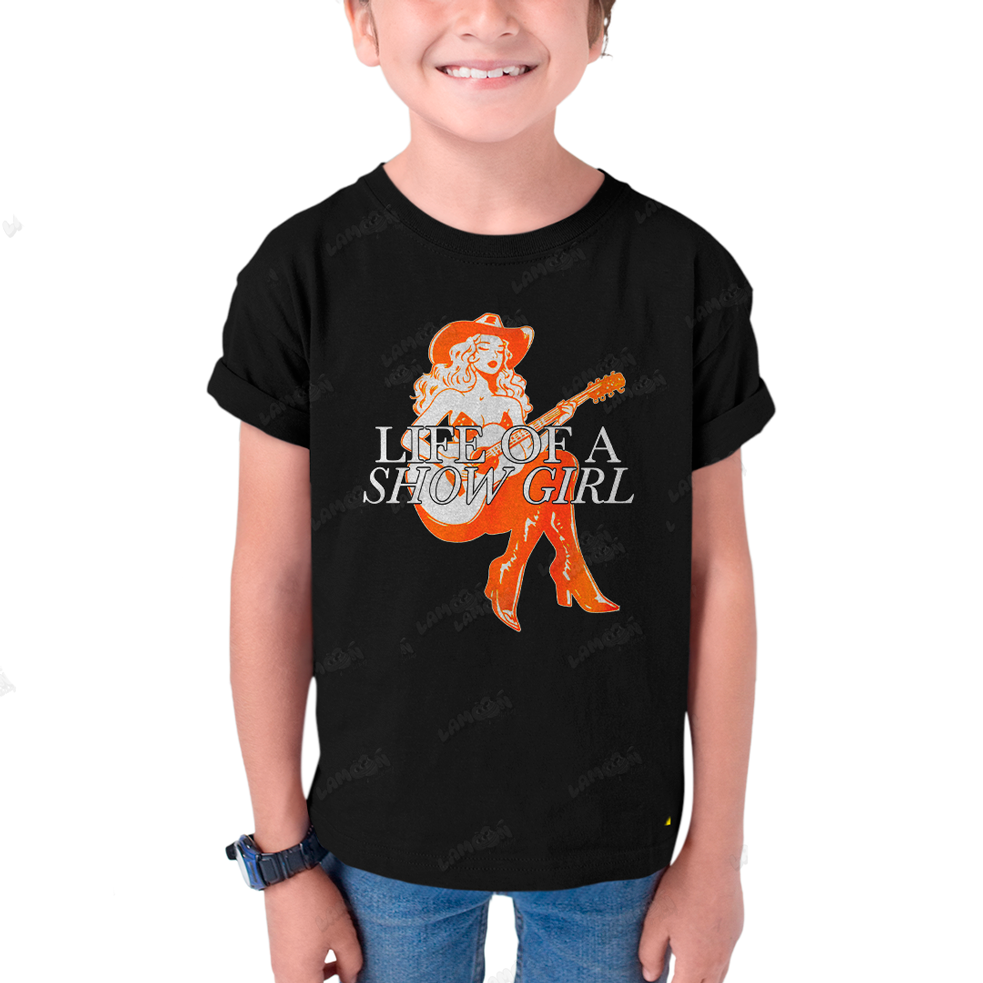Camiseta Infantil Algodão Taylor Swift Life of a Showgirl