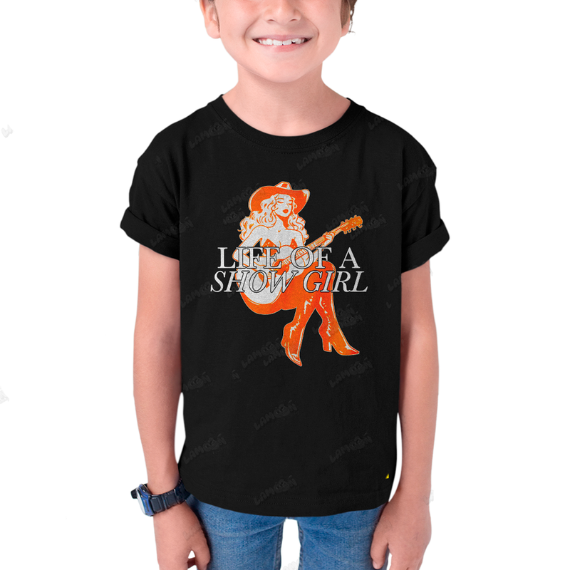Camiseta Infantil Algodão Taylor Swift Life of a Showgirl