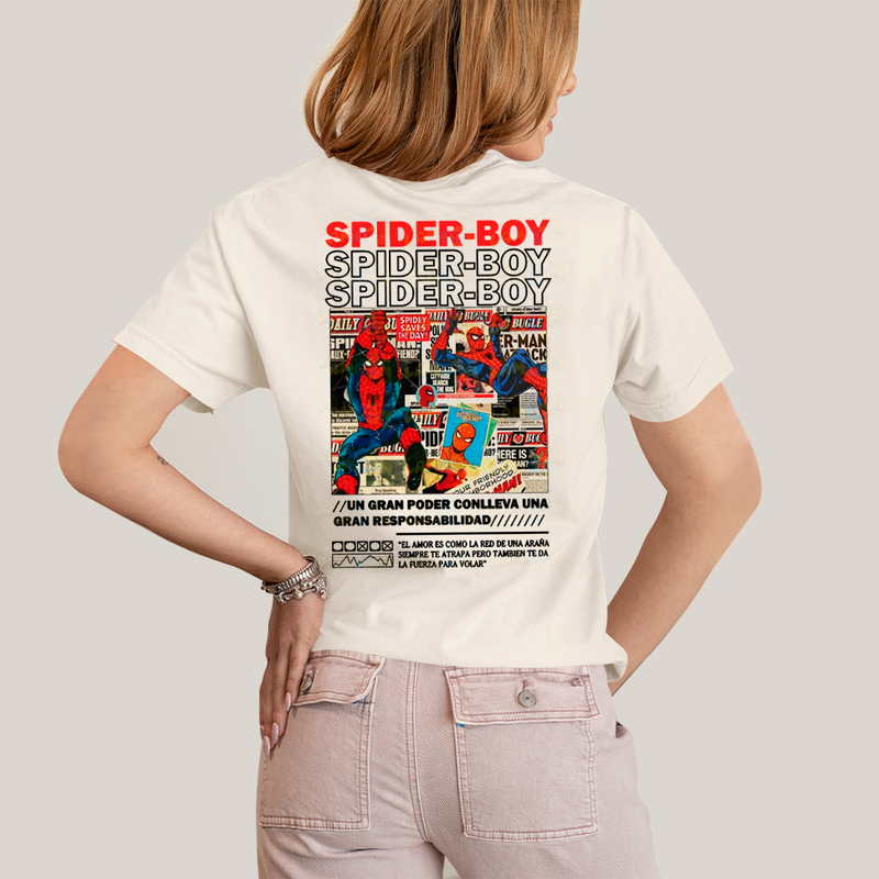 Camiseta Estampada Unissex Spider Boy e Spider Girl BFF ou casal FC