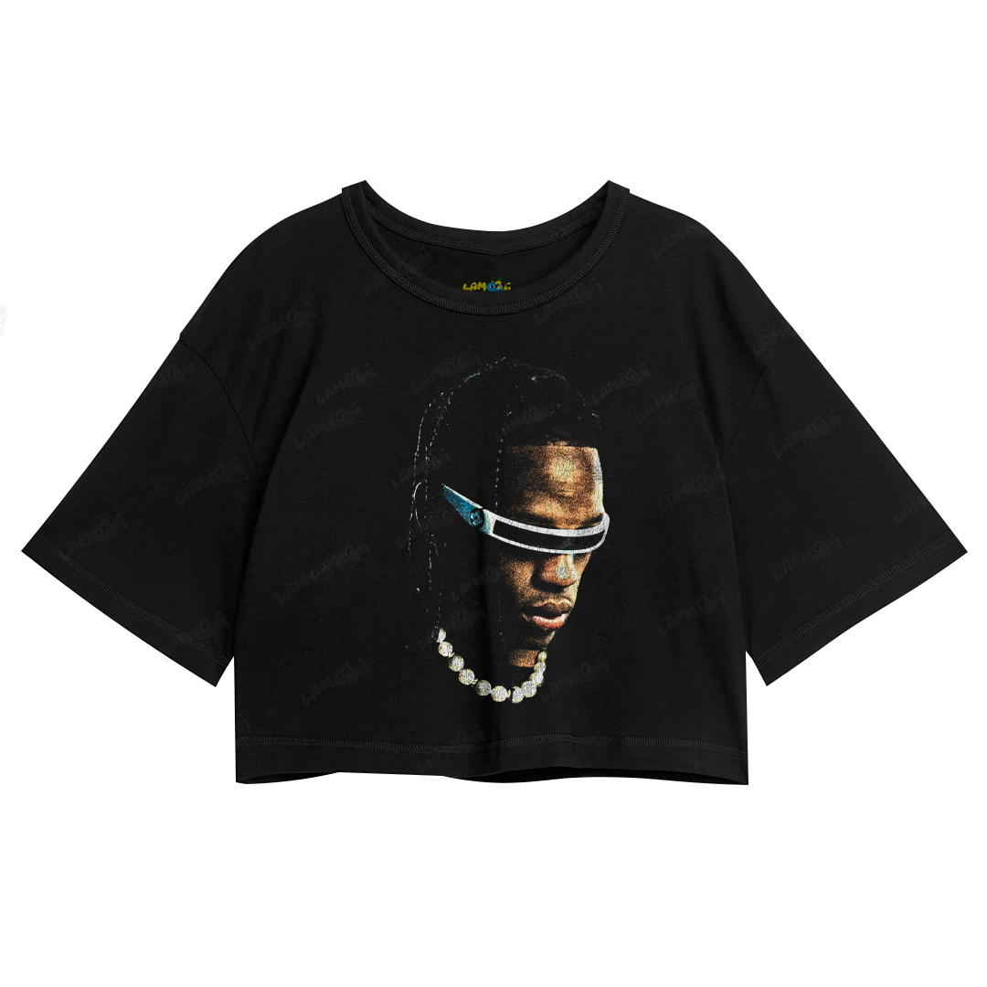Cropped Oversized Algodão T shirt Travis Scott Ciclope 1