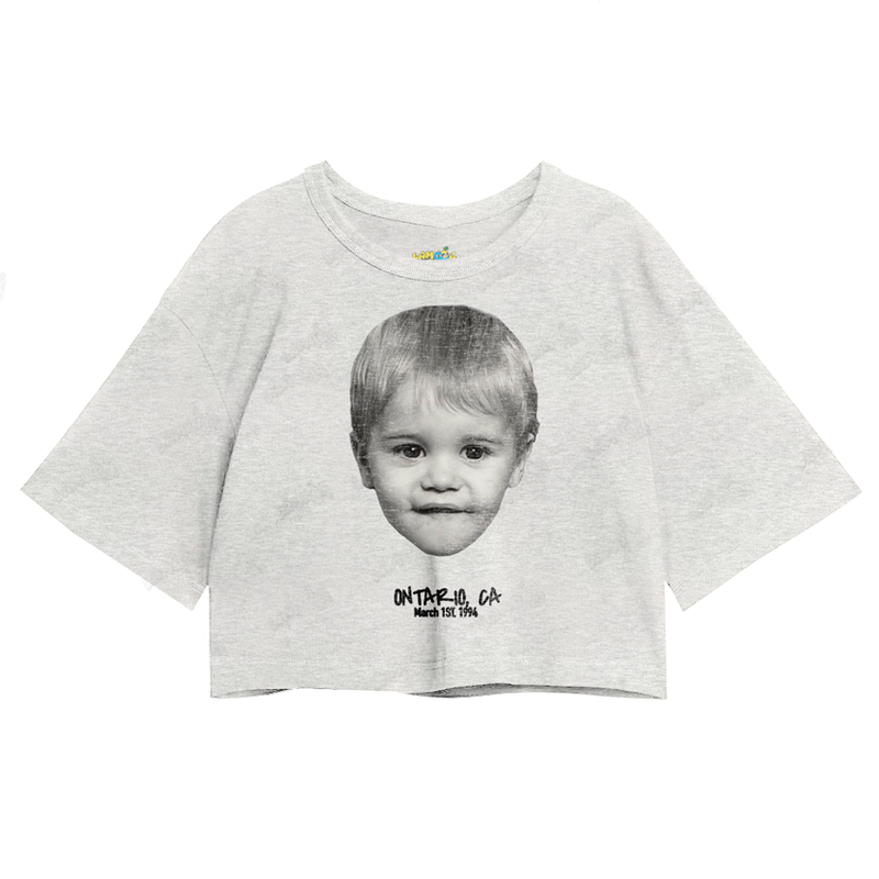 Cropped Oversized Algodão Justin Bieber Ontario