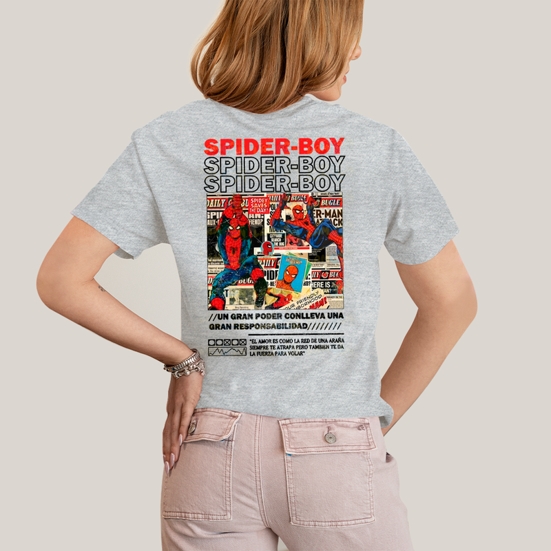 Camiseta Estampada Unissex Spider Boy e Spider Girl BFF ou casal FC