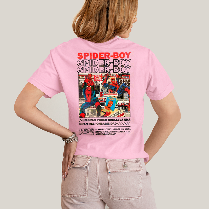 Camiseta Estampada Unissex Spider Boy e Spider Girl BFF ou casal FC