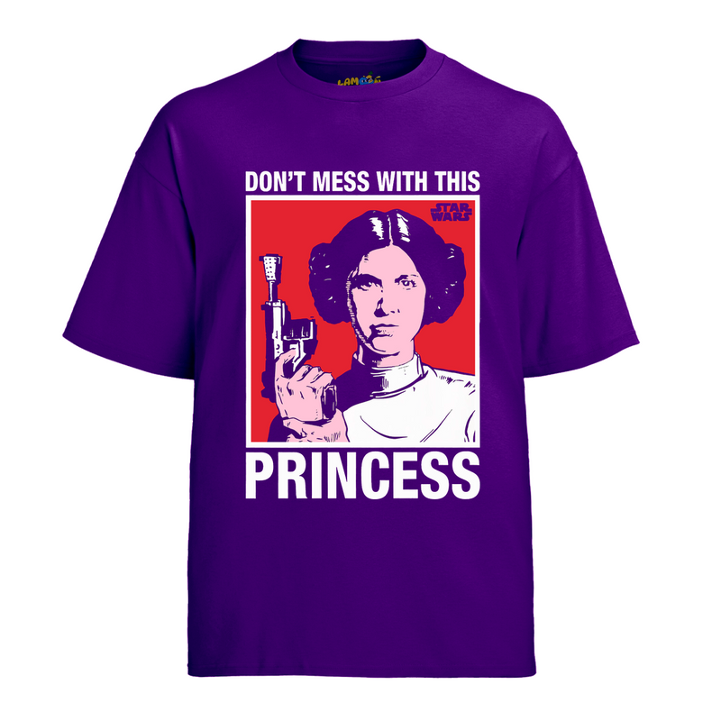Camiseta Algodão Princesa Leia Star Não Mexa Com a Princessa