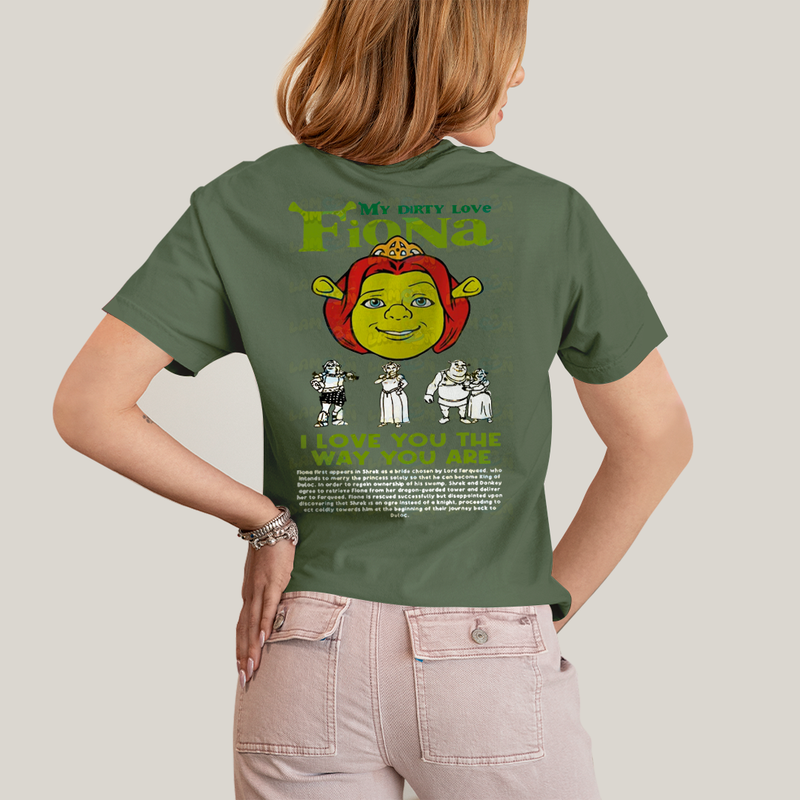 Camiseta Estampada Unissex Shrek e Fiona BFF ou casal FC