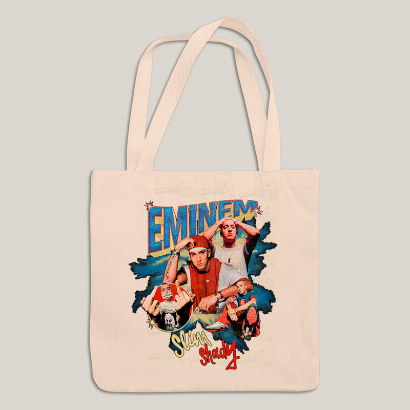 Sacola Ecobag Bolsa 38X40 Algodão-  Eminem Slim Shady Rap God