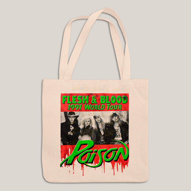 Sacola Ecobag Bolsa 38X40 Algodão- Poison Banda de Rock