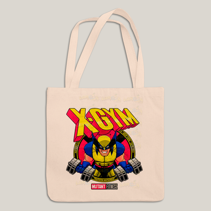 Sacola Ecobag Bolsa 38X40 Algodão Wolverine X Gym Mutant Fitness Marvel x Men