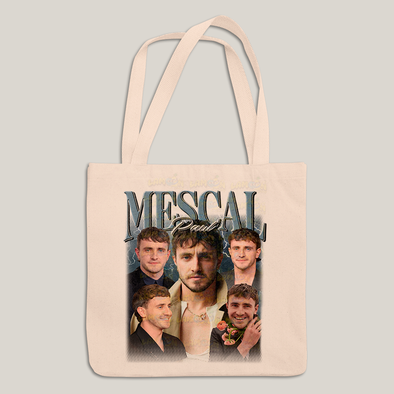 Sacola Ecobag Bolsa 38X40 Algodão-  Paul Mescal Ator azul