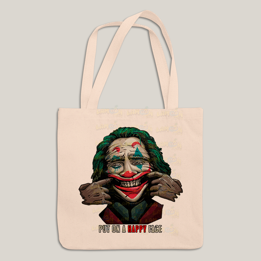 Sacola Ecobag Bolsa 38X40 Algodão Put On a Happy Face coringa joker