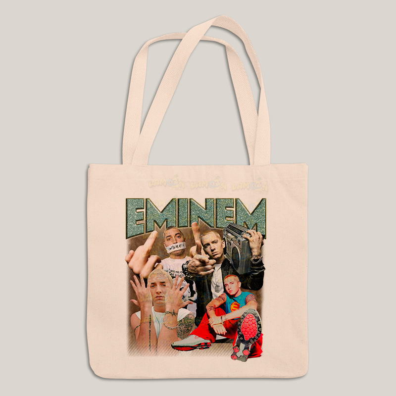 Sacola Ecobag Bolsa 38X40 Algodão- cantor Eminem  rap hip hop