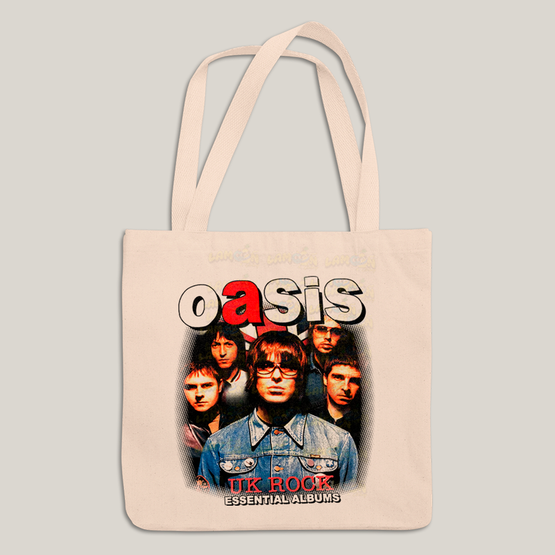 Sacola Ecobag Bolsa 38X40 Algodão- Oasis Essential Albums Uk Rock