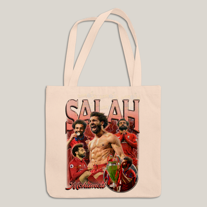 Sacola Ecobag Bolsa 38X40 Algodão-  Mohamed Salah jogador de futebol