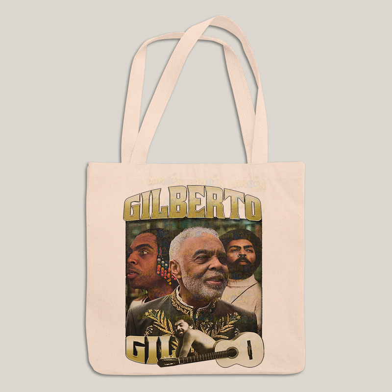 Sacola Ecobag Bolsa 38X40 Algodão- Gilberto GIl cantor brasileiro