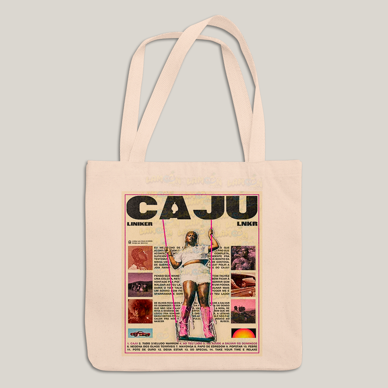 Sacola Ecobag Bolsa 38X40 Algodão- Cantora Liniker Caju banner