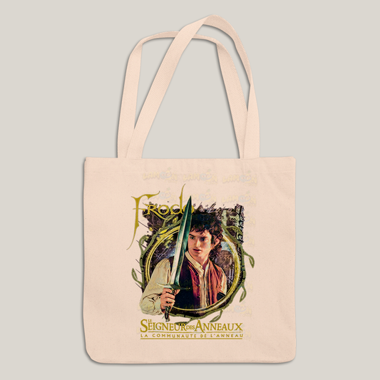 Sacola Ecobag Bolsa 38X40 Algodão-  Frodo O Senhor dos Anéis Le Seigneur des anneaux The Lord of the Rings